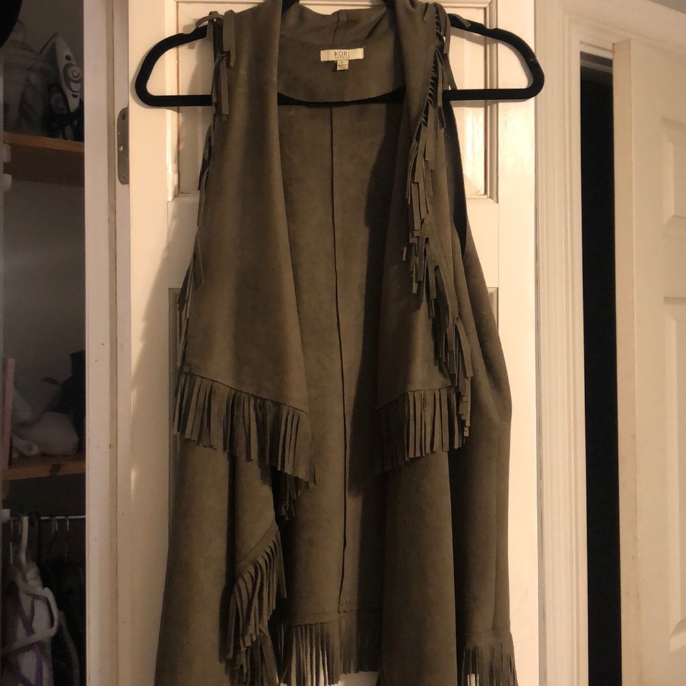Suede Fringe Vest